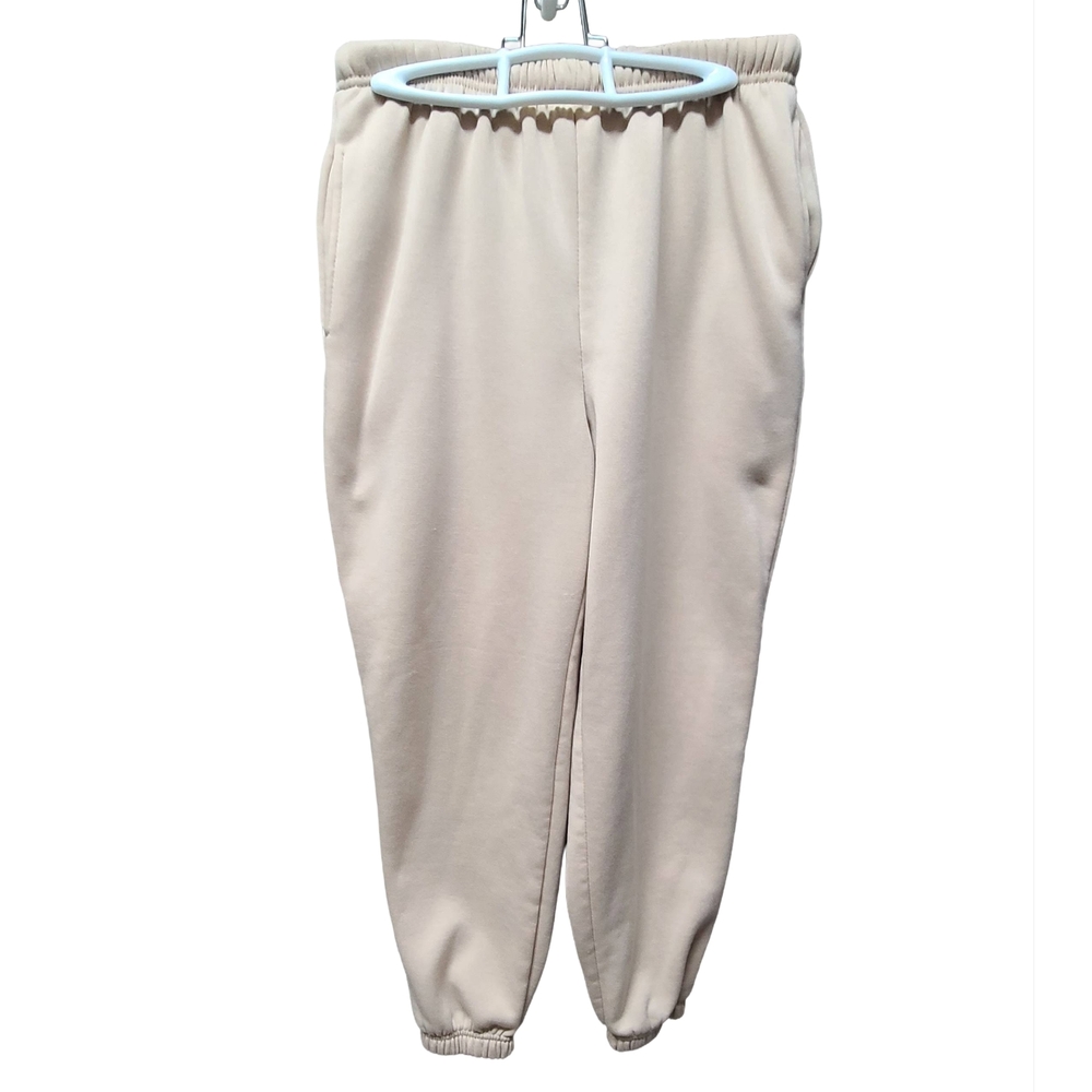 Love Theory Essentials Cream Sweatpants Large NWOT